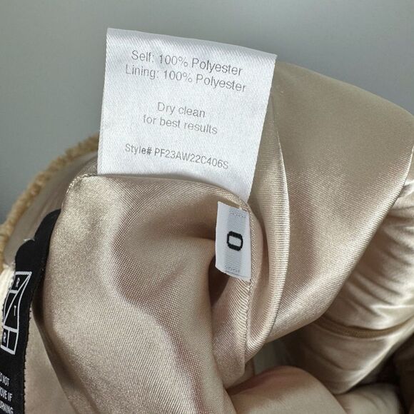 ALIETTE | Tan Faux Fur Sherpa Mini Skirt MSRP $895 Women’s Sizes 0, 2, 4, & 10 - Picture 9 of 13